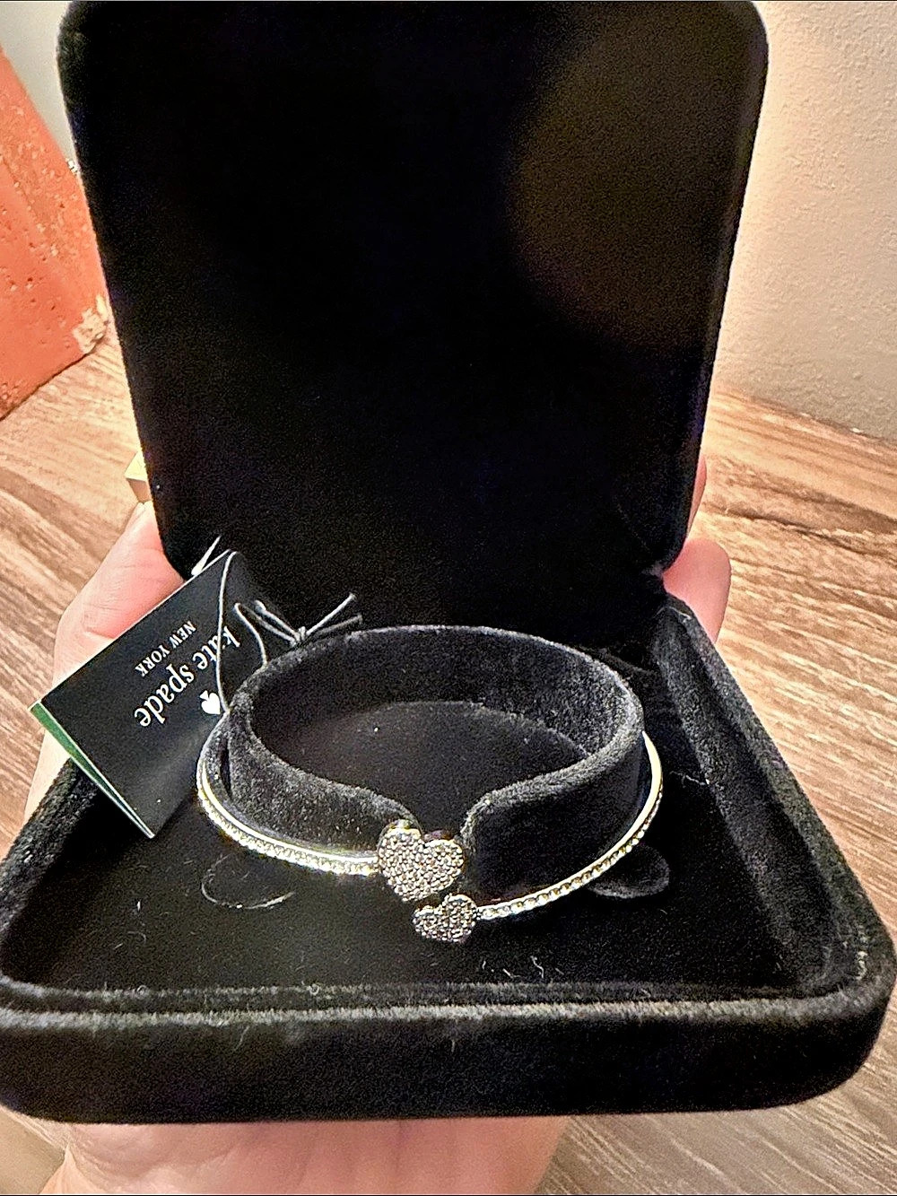 Kate Spade Crystal Bangle Bracelet in Silver NWT
